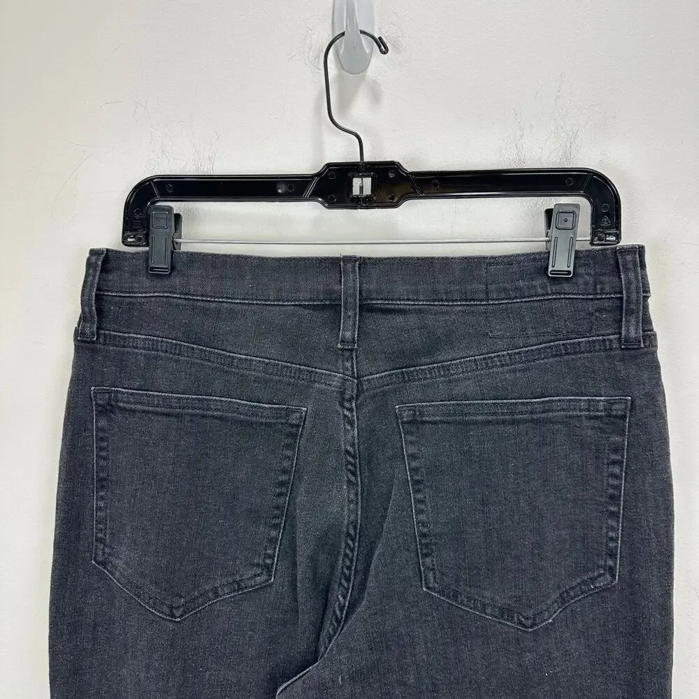 J.Crew Studded High Rise Straight Jean 1996 Semi Stretch Washed Black US 29 MWT